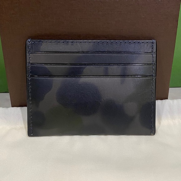 NWT Rare Coach $95msrp Charcoal Camo Card Holder - Picture 4 of 7